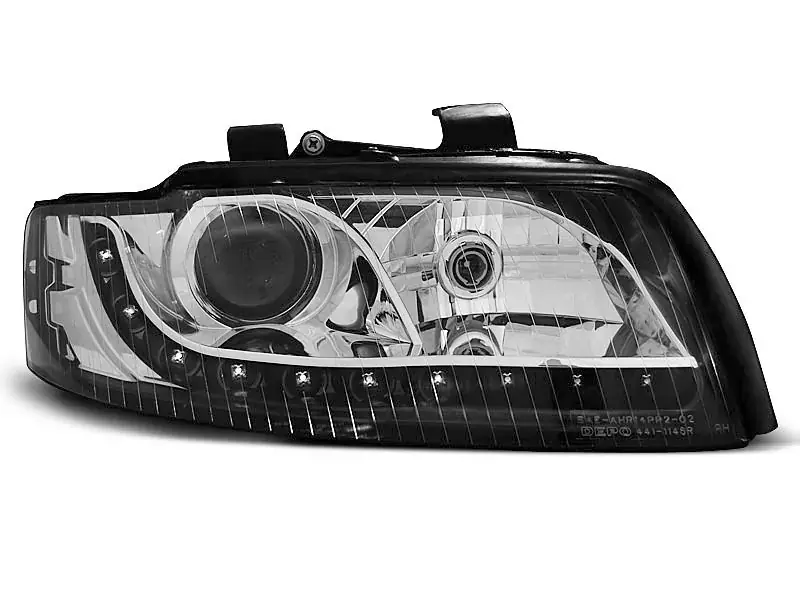 Nur Für Kurze Zeit Scheinwerfer Tageslicht schwarz passend für Audi A4 B6 (10/2000–10/2004)