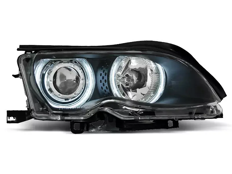 Scheinwerfer Angel Eyes CCFL schwarz passend für BMW E46 09.01–03.05 Begrenztes Angebot