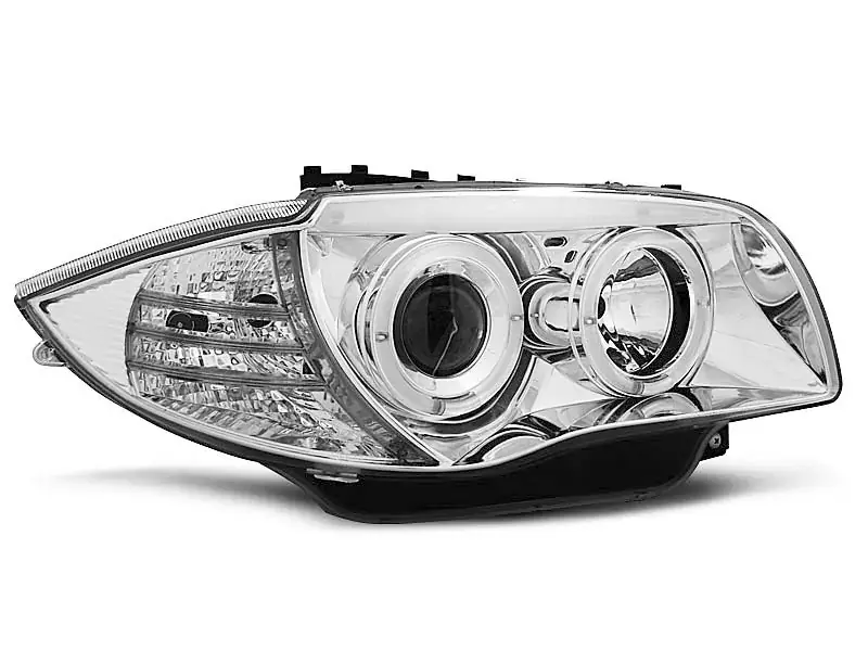 Scheinwerfer Angel Eyes chrom passend für BMW 1 E87 / E81 / E82 / E88 04–11 Beliebt