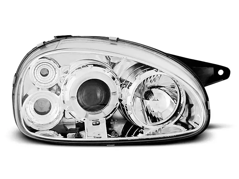 Scheinwerfer Engelsaugen Chrom passend für Opel Corsa B (02/93–10/00) Billig