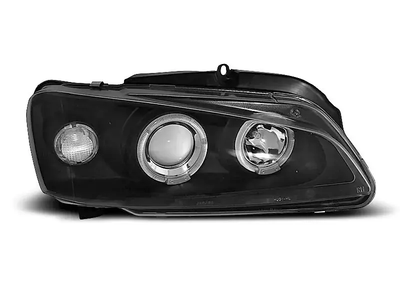 Neue Ware Scheinwerfer Angel Eyes Black passend für Peugeot 106 08.96–03