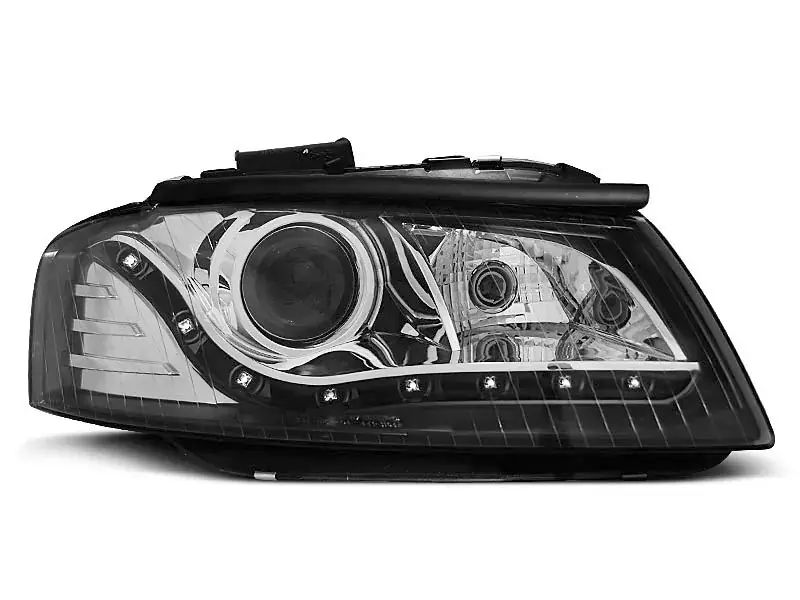 Abverkauf Scheinwerfer Tageslicht schwarz passend für Audi A3 8P 05.03-03.08