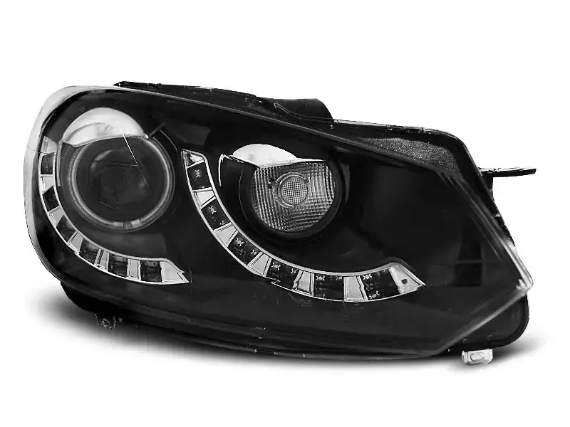 Scheinwerfer Dual True DRL schwarz passend für VW Golf 6 10.08-12 Neu Im Sortiment