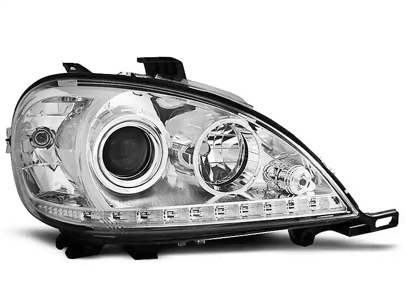 Echt Scheinwerfer Tageslicht chrom passend für Mercedes W163 M-Klasse 03.98–08.01
