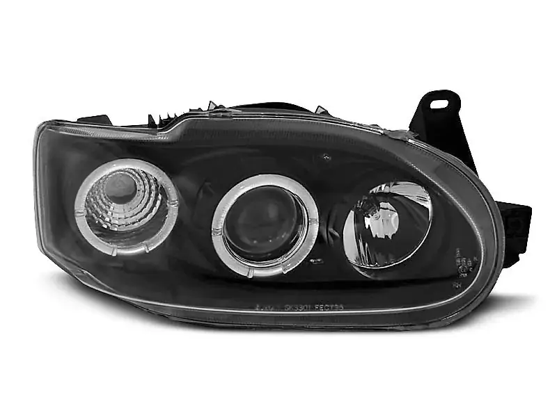 Echt Scheinwerfer Angel Eyes Schwarz passend für Ford Escort Mk7
