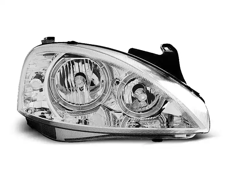 Sonderangebot Engelsaugen Chrom Scheinwerfer passend für Opel Corsa C 11.00–09.06