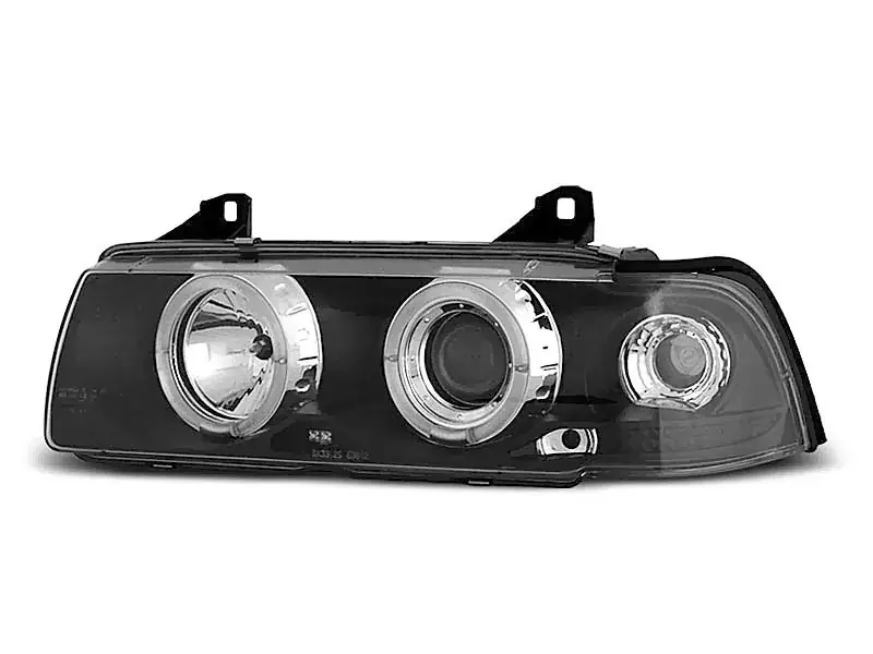 Scheinwerfer Angel Eyes schwarz passend für BMW E36 Coupe Cabrio Sofort Bestellen