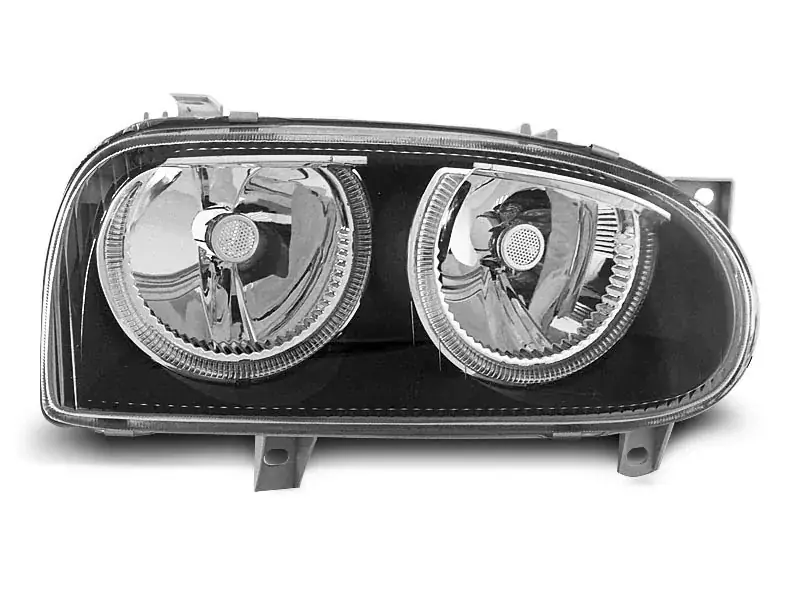 Expressversand Scheinwerfer Angel Eyes schwarz passend für VW Golf 3