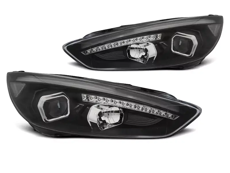 Bestseller Scheinwerfer passend für Ford Focus Mk3 2015-2018 schwarz LED DRL