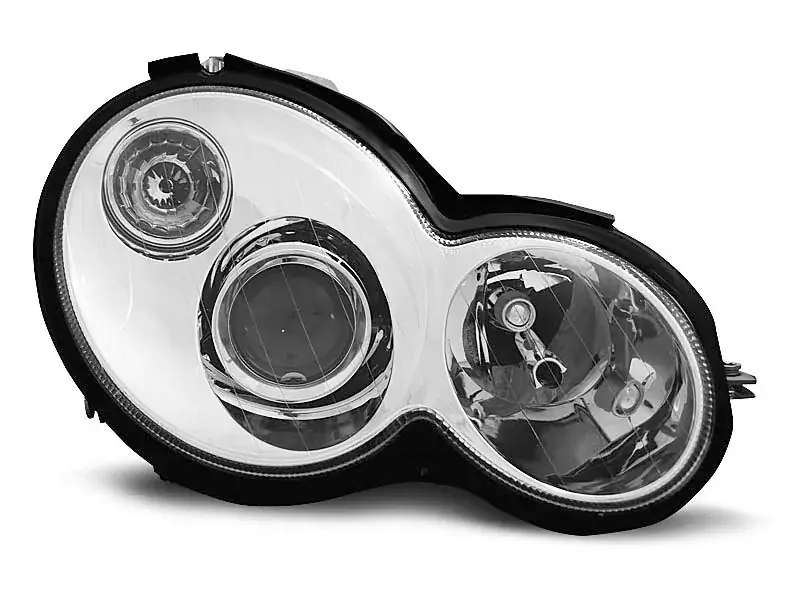 Top-Angebot Scheinwerfer chrom passend für Mercedes CL203 C-Klasse 00-04