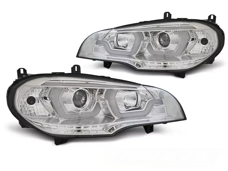Scheinwerfer Röhrenlicht DRL chrom passend für BMW X5 E70 Preisreduziert