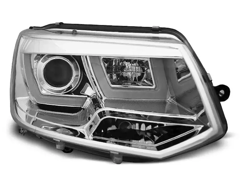 Scheinwerfer U-LED Light chrom passend für VW T5 2010-2015 Schneller Versand