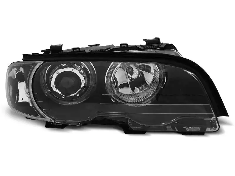 Markenware Scheinwerfer Angel Eyes LED schwarz passend für BMW E46 Coupé Cabrio (04.99–03.03)