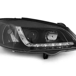 Versand Am Gleichen Tag Scheinwerfer passend für Opel Astra G 09.97-02.04 Tageslicht Schwarz