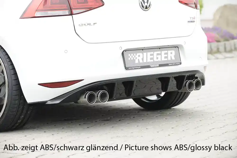 Garantierte Lieferung Rieger Heckeinsatz passend für VW Golf 7 GTI Clubsport ab 02/2016