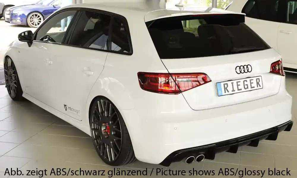Preiswert Rieger Heckeinsatz passend für Audi A3 (8V) 3-türig Schrägheck 07.12–08.16