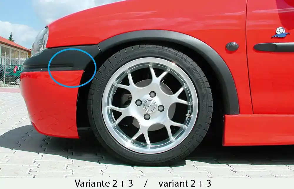 Rieger Spoileransatz Variante 3 passend für Opel Corsa B (02.93–09.96) Begrenztes Angebot