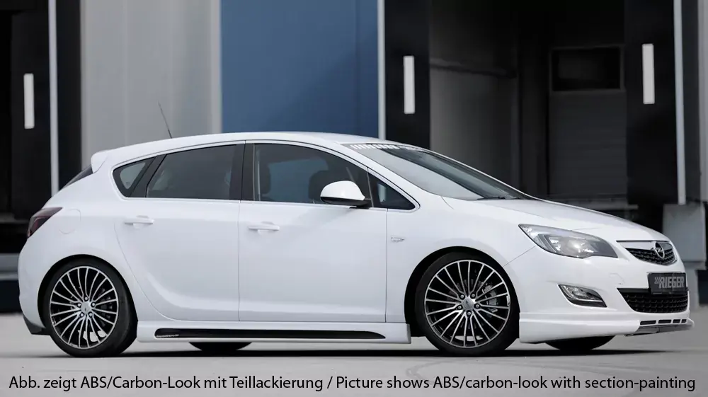 Echt Rieger Seitenschweller links passend für Opel Astra J 5-tür. (ab Facelift)