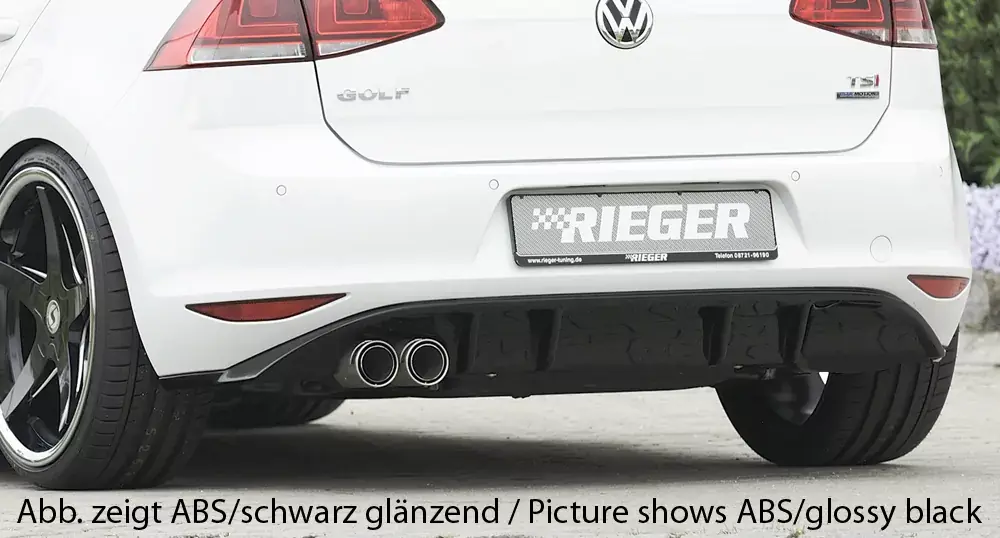Garantierte Lieferung Rieger Heckeinsatz passend für VW Golf 7 3-tür. 10.12-12.16 (bis Facelift)