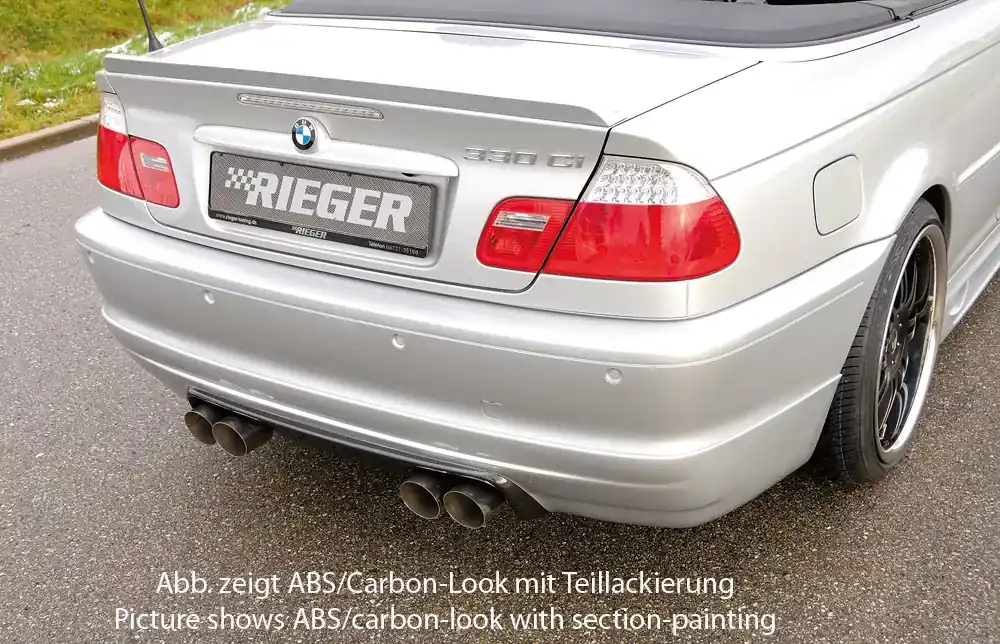 Rieger Heckansatz passend für BMW 3er E46 Coupé 02/98–12/01 Sofort Bestellen