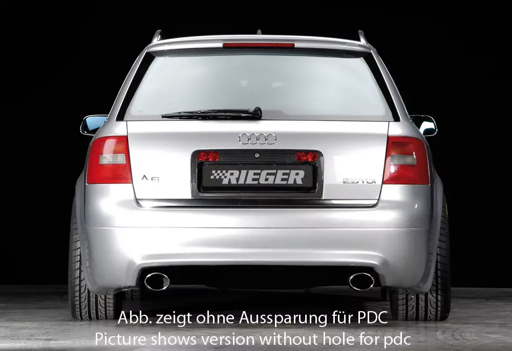 Rieger Heckansatz S6-Look passend für Audi A6 (4B) Avant 01.97–06.01 (bis Facelift) Versand Am Gleichen Tag