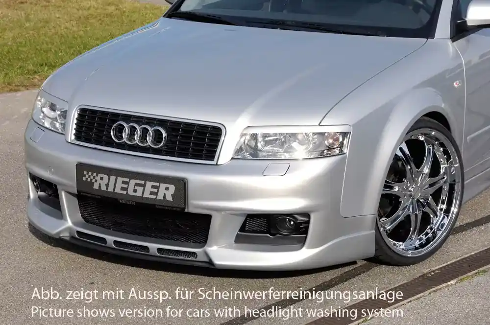 Neuheit Rieger Spoilerstoßstange passend für Audi A4 (8E) Typ B6 Limousine 11/00–10/04