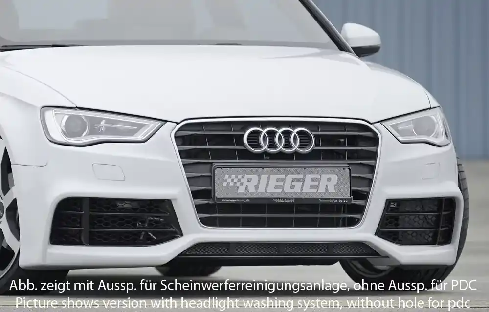Neue Ware Rieger Spoilerstoßstange passend für Audi A3 S3 (8V) Sportback 05/2013–08/2016