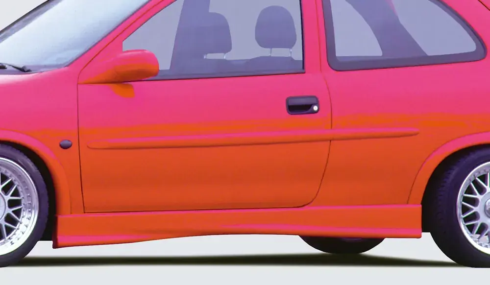 Rieger Seitenschweller rechts passend für Opel Corsa B 3-tür. (02.93–09.96, nicht GSI) Preis Gesenkt