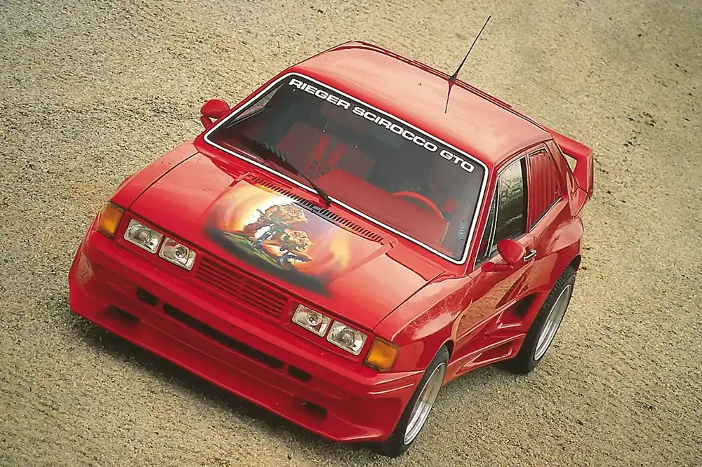 Rieger Spoilerstoßstange Breitbau II passend für VW Scirocco 1 Coupé 09/78–88 Nur Für Kurze Zeit