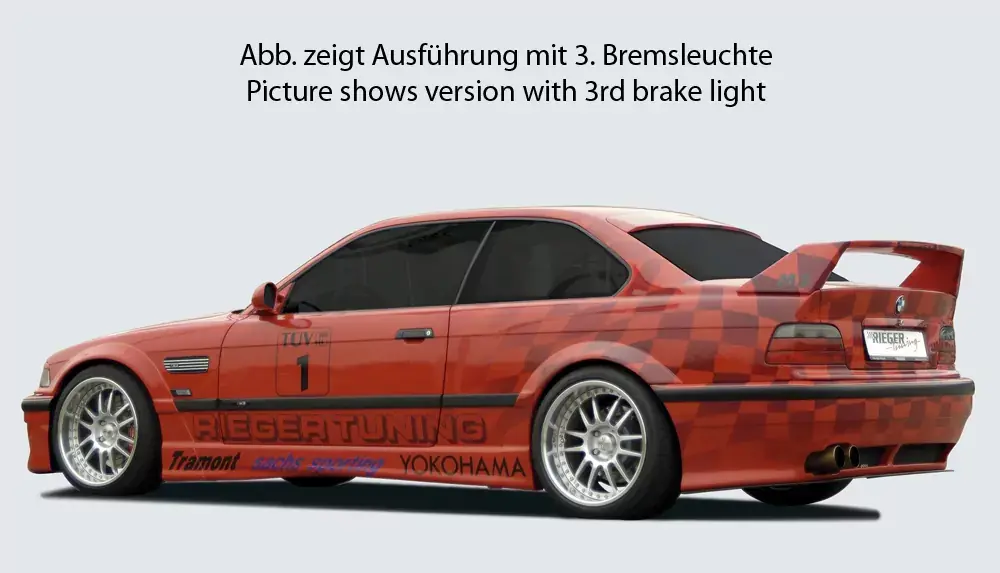Bestseller Rieger Heckflügel Breitbau II passend für BMW 3er E36 Limousine