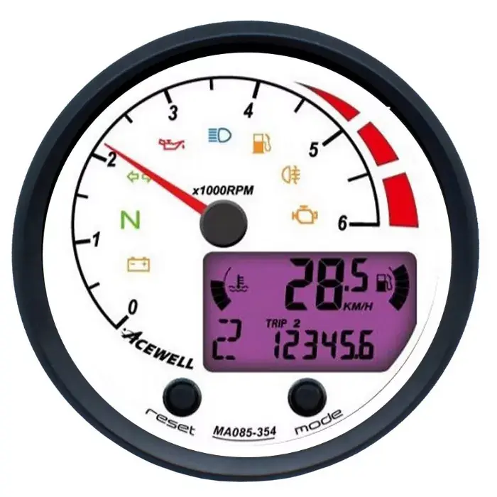 Online Kaufen ACEWELL Analog DZM 6000rpm mit Digital Tacho – schwarz/weiß