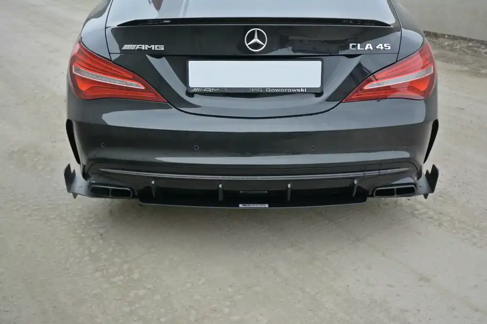 Markenware Sport Heck Ansatz Flaps Diffusor passend für Mercedes CLA A45 AMG C117 Facelift