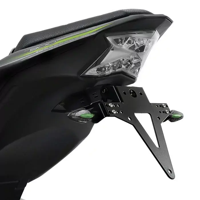 Neu Im Sortiment Kennzeichenhalter passend für Kawasaki Z900 Z-H2 (17-20) verstellbar schwarz inkl. Reflektorhalter