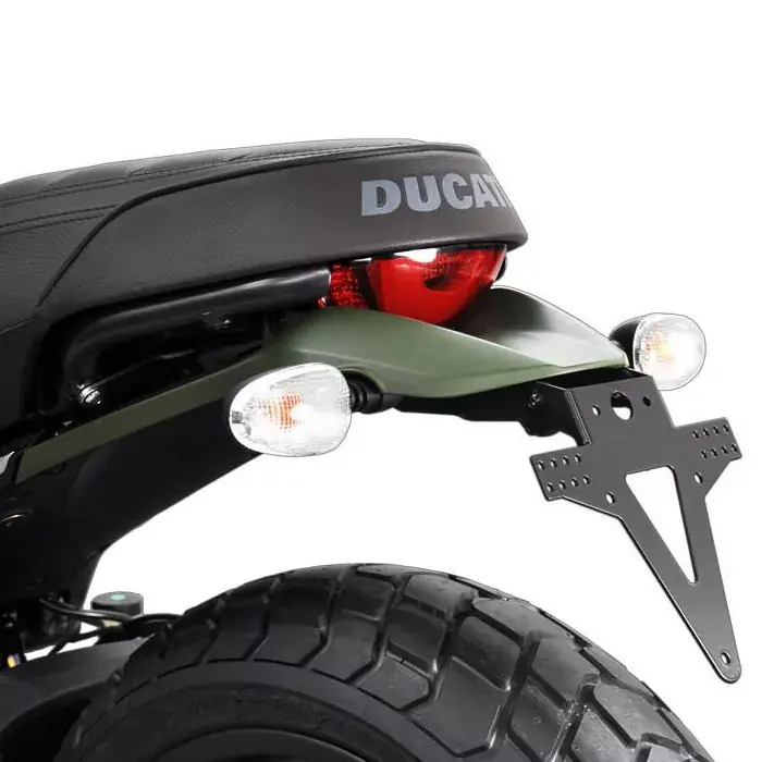 Kennzeichenhalter passend für DUCATI Scrambler 800 (15-17) verstellbar schwarz inkl. Reflektorhalter Letzte Chance