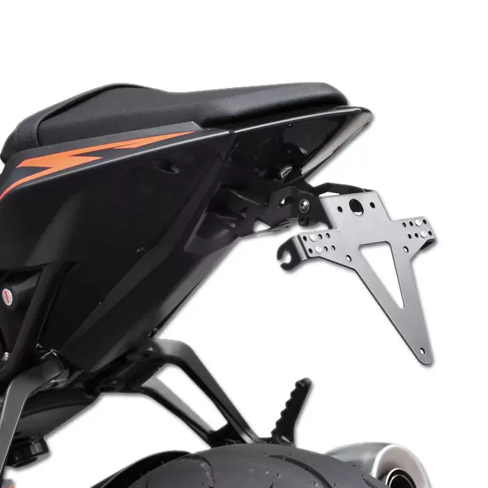 Top-Angebot Kennzeichenhalter passend für KTM 1290 Super Duke R 14-19 verstellbar schwarz inkl. Reflektorhalter