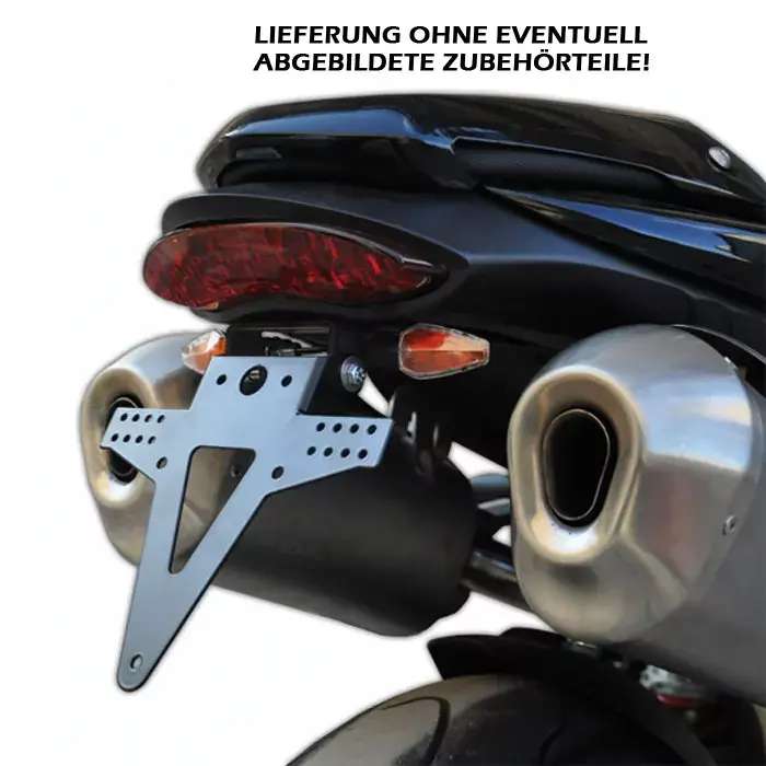 Kennzeichenhalter passend für Triumph Speed Triple 1050 (11–15) verstellbar schwarz inkl. Reflektorhalter Ausverkauf