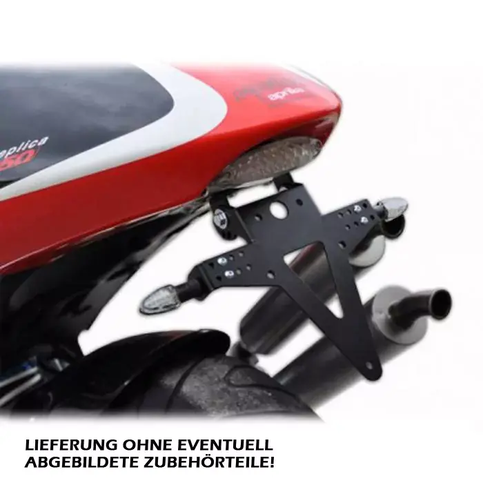 Kennzeichenhalter passend für Aprilia RS250 99-02 verstellbar schwarz inkl. Reflektorhalter Markenware