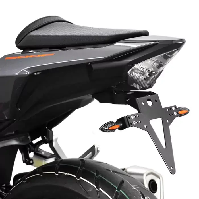 Sale Kennzeichenhalter passend für Honda CB500F / CBR500R (16-19) verstellbar schwarz inkl. Reflektorhalter