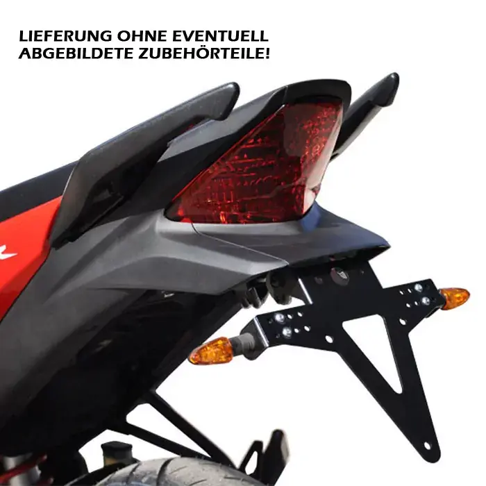 Nur Heute Kennzeichenhalter passend für Honda CBR125/250 (11-16) verstellbar schwarz inkl. Reflektorhalter