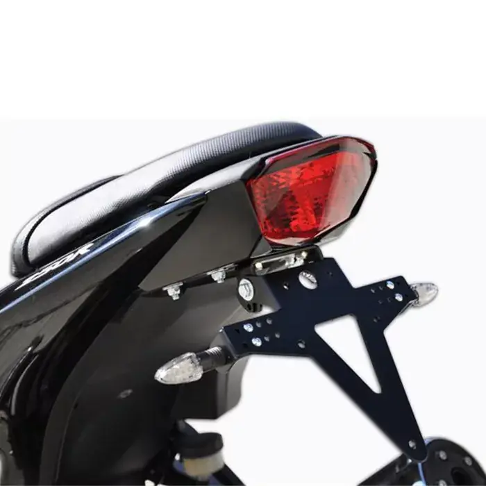 Direkt Vom Hersteller Kennzeichenhalter passend für Kawasaki ZX250R 08-12 verstellbar schwarz inkl. Reflektorhalter