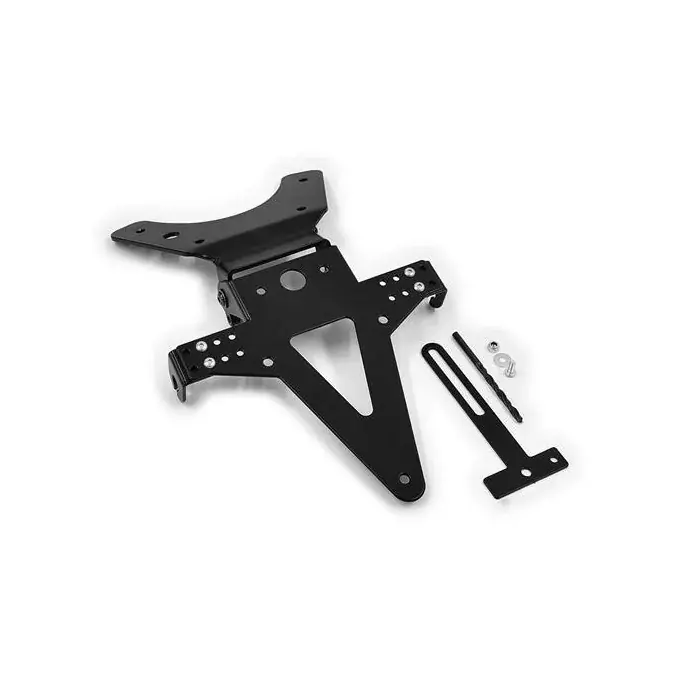Geprüft Kennzeichenhalter passend für Kawasaki ZX-10R 06-07 verstellbar schwarz