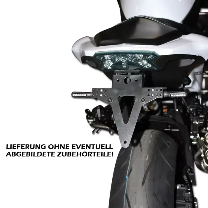 Preis Gesenkt Kennzeichenhalter passend für Kawasaki Z800/Z800e 13-16 verstellbar schwarz inkl. Reflektorhalter