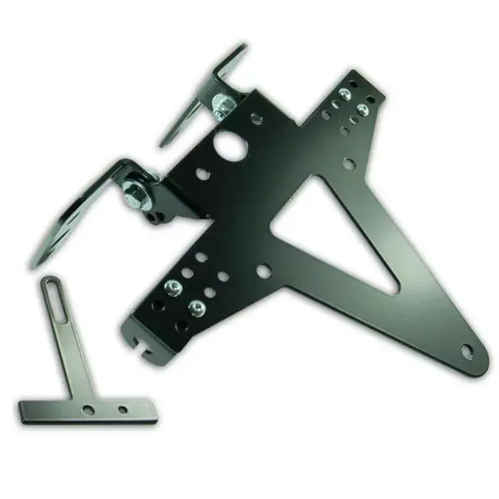 Neuheit Kennzeichenhalter passend für Kawasaki ZX-10R 04-05 verstellbar schwarz inkl. Reflektorhalter