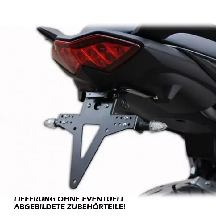 Angebot Kennzeichenhalter passend für Kawasaki Versys 650 (10–14) verstellbar schwarz inkl. Reflektorhalter