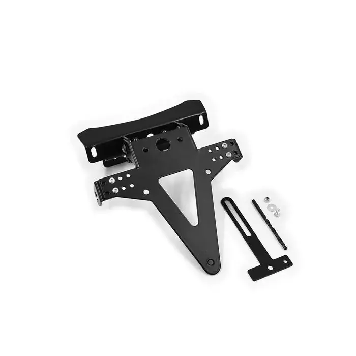 Preisknaller Kennzeichenhalter passend für Kawasaki 650 Versys 06-09, verstellbar, schwarz, inkl. Reflektorhalter