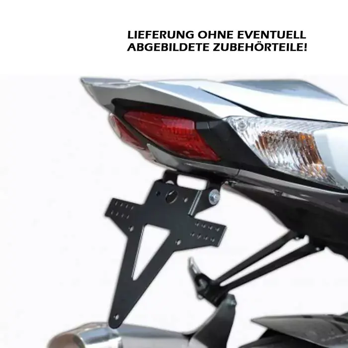 Sofort Bestellen Kennzeichenhalter passend für Suzuki GSX-R 1000 (09-16) verstellbar schwarz inkl. Reflektorhalter