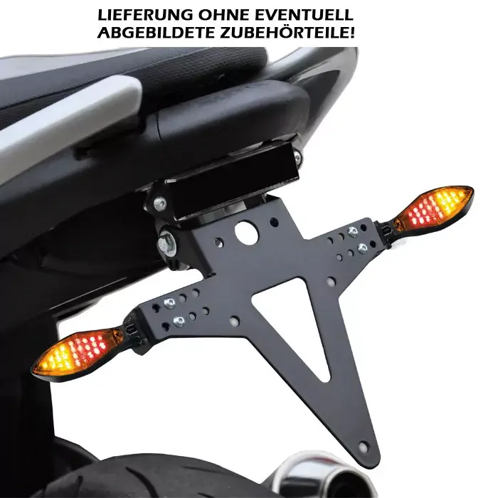 Kennzeichenhalter passend für Suzuki SFV650 Gladius 09-15 verstellbar schwarz inkl. Reflektorhalter Saisonangebot