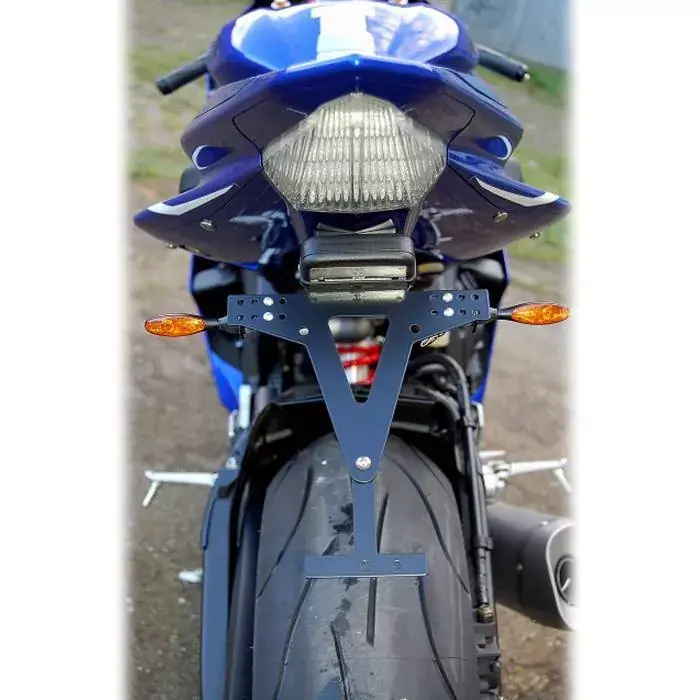 Preisreduziert Kennzeichenhalter passend für Yamaha R6 06–16 verstellbar schwarz inkl. Reflektorhalter