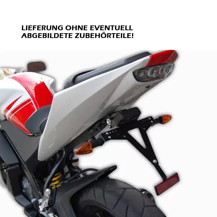 Geprüft Kennzeichenhalter passend für YAMAHA YZF 125R 08-13 verstellbar schwarz