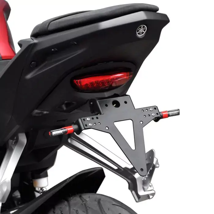 Nur Für Kurze Zeit Kennzeichenhalter passend für YAMAHA MT-125 (14–18) schwarz verstellbar inkl. Reflektorhalter